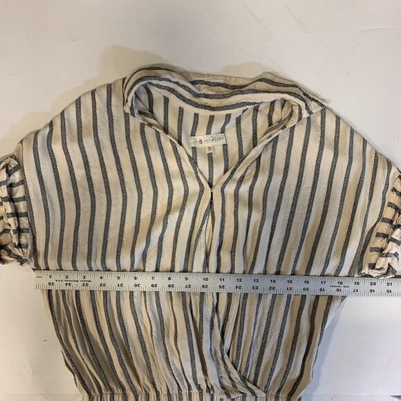 Lou & Grey Women's Striped Rayon Relaxed Short Sleeve Romper Size XS - Picture 10 of 14